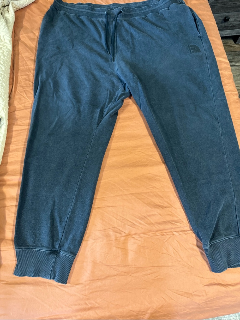 The North Face gray Men's Fleece Joggers with Logo